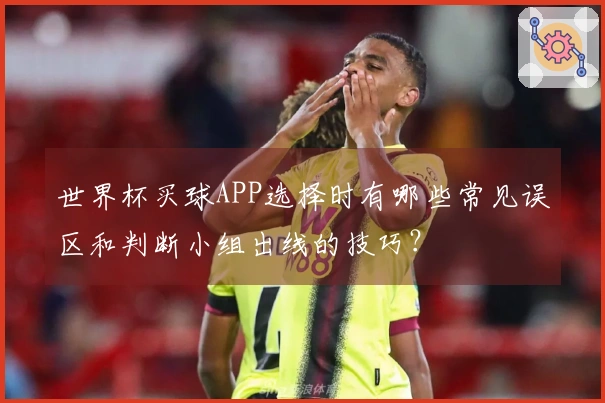 世界杯买球APP选择时有哪些常见误区和判断小组出线的技巧？